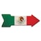 Signmission Mexico Flag 2 Arrow Decal Funny Home Decor 36in Wide D-A-12-999747 - alternate 1